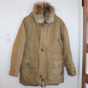 Vintage EDDIE BAUER Goose Down Coyote Fur Hooded Parka Jacket